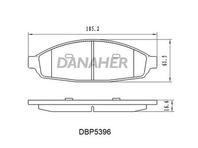 DBP5396 DANAHER Комплект тормозных колодок, дисковый тормоз