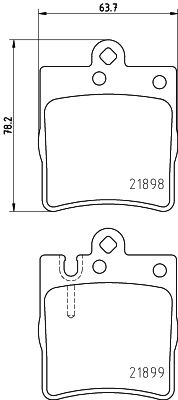 PCP1075 DON Комплект тормозных колодок, дисковый тормоз