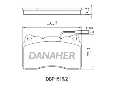 DBP15162 DANAHER Комплект тормозных колодок, дисковый тормоз