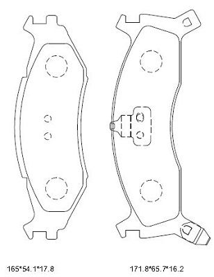 KD6302 ASIMCO Комплект тормозных колодок, дисковый тормоз