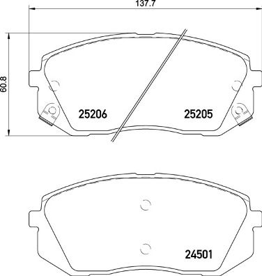 P30093X BREMBO Комплект тормозных колодок, дисковый тормоз