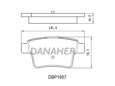DBP1957 DANAHER Комплект тормозных колодок, дисковый тормоз