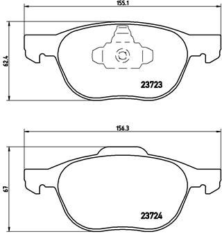 P24061X BREMBO Комплект тормозных колодок, дисковый тормоз