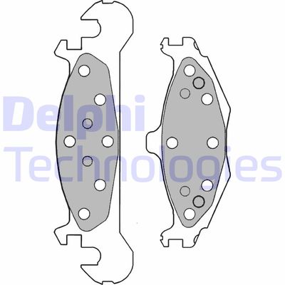 LP1262 DELPHI Комплект тормозных колодок, дисковый тормоз