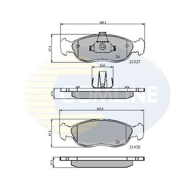 CBP0570 COMLINE Комплект тормозных колодок, дисковый тормоз