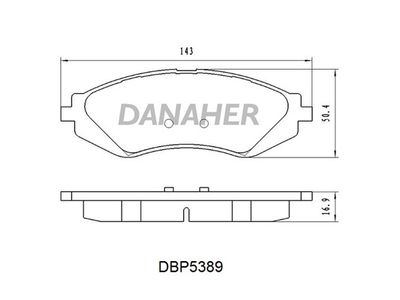 DBP5389 DANAHER Комплект тормозных колодок, дисковый тормоз