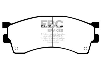 DP1236 EBC Brakes Комплект тормозных колодок, дисковый тормоз