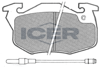 180695 ICER Комплект тормозных колодок, дисковый тормоз