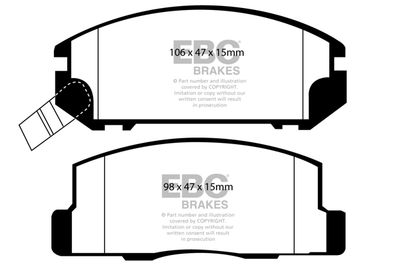 DP1107 EBC Brakes Комплект тормозных колодок, дисковый тормоз