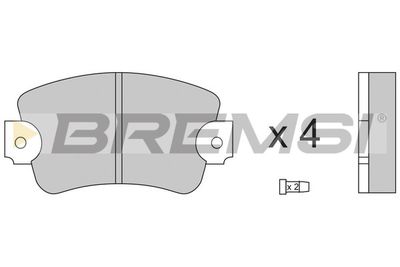 BP2132 BREMSI Комплект тормозных колодок, дисковый тормоз