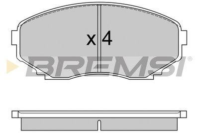 BP2578 BREMSI Комплект тормозных колодок, дисковый тормоз