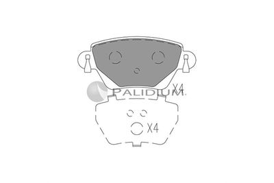 P11028 ASHUKI by Palidium Комплект тормозных колодок, дисковый тормоз