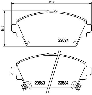 P28029 BREMBO Комплект тормозных колодок, дисковый тормоз