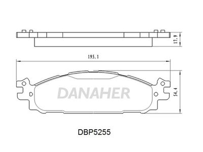 DBP5255 DANAHER Комплект тормозных колодок, дисковый тормоз