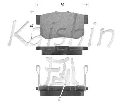FK5066 KAISHIN Комплект тормозных колодок, дисковый тормоз
