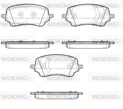 P1985300 WOKING Комплект тормозных колодок, дисковый тормоз