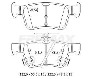 FBP2606 FREMAX Комплект тормозных колодок, дисковый тормоз