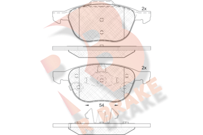 RB1617203 R BRAKE Комплект тормозных колодок, дисковый тормоз