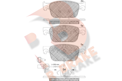 RB2270 R BRAKE Комплект тормозных колодок, дисковый тормоз