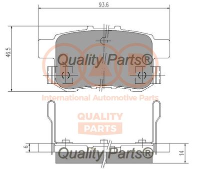 70406046 IAP QUALITY PARTS Комплект тормозных колодок, дисковый тормоз