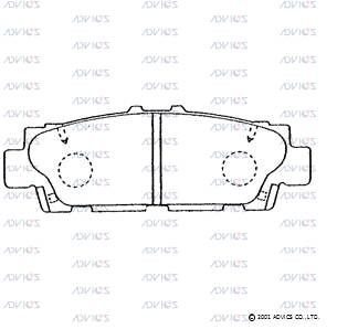 SN632 ADVICS Комплект тормозных колодок, дисковый тормоз