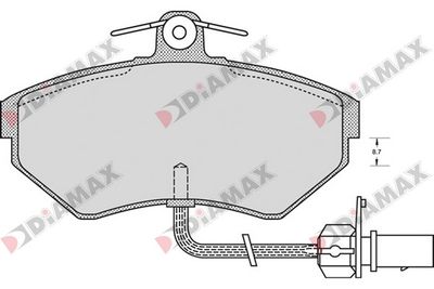 N09547 DIAMAX Комплект тормозных колодок, дисковый тормоз