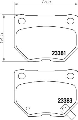 8DB355030361 HELLA Комплект тормозных колодок, дисковый тормоз