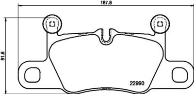 8DB355039821 HELLA Комплект тормозных колодок, дисковый тормоз