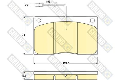 6104431 GIRLING Комплект тормозных колодок, дисковый тормоз