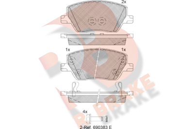 RB2275207 R BRAKE Комплект тормозных колодок, дисковый тормоз