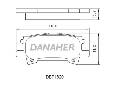 DBP1820 DANAHER Комплект тормозных колодок, дисковый тормоз