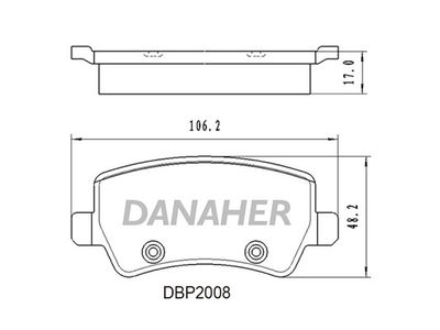 DBP2008 DANAHER Комплект тормозных колодок, дисковый тормоз