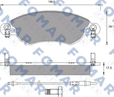 FO786981 FOMAR Friction Комплект тормозных колодок, дисковый тормоз