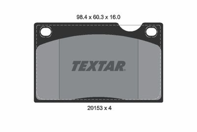 2015302 TEXTAR Комплект тормозных колодок, дисковый тормоз