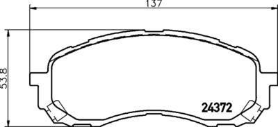 8DB355028511 HELLA PAGID Комплект тормозных колодок, дисковый тормоз