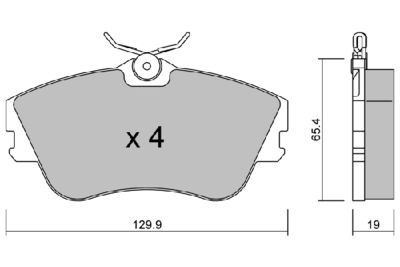 BPVW1034 AISIN Комплект тормозных колодок, дисковый тормоз