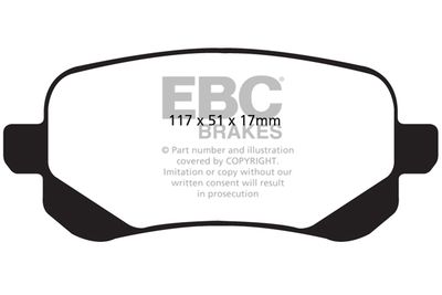 DP1840 EBC Brakes Комплект тормозных колодок, дисковый тормоз