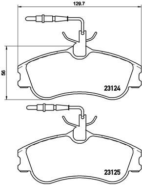 P61060 BREMBO Комплект тормозных колодок, дисковый тормоз