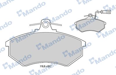 MBF015091 MANDO Комплект тормозных колодок, дисковый тормоз
