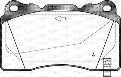 BPA066632 OPEN PARTS Комплект тормозных колодок, дисковый тормоз