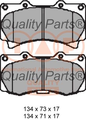 70400064 IAP QUALITY PARTS Комплект тормозных колодок, дисковый тормоз