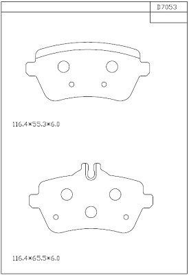 KD7053 ASIMCO Комплект тормозных колодок, дисковый тормоз