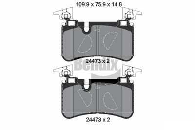 BPD2157 BENDIX Braking Комплект тормозных колодок, дисковый тормоз