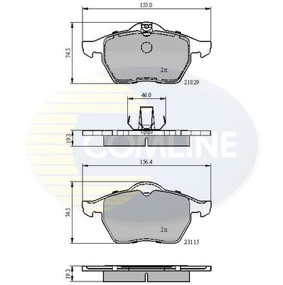 CBP0749 COMLINE Комплект тормозных колодок, дисковый тормоз