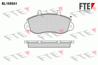 BL1688A1 FTE Комплект тормозных колодок, дисковый тормоз
