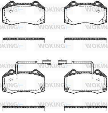 P1013310 WOKING Комплект тормозных колодок, дисковый тормоз