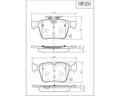 FBP4291 FI.BA Комплект тормозных колодок, дисковый тормоз