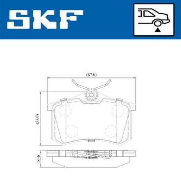 VKBP90209 SKF Комплект тормозных колодок, дисковый тормоз