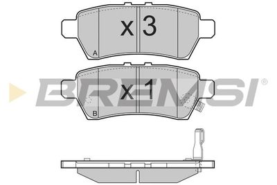 BP3257 BREMSI Комплект тормозных колодок, дисковый тормоз