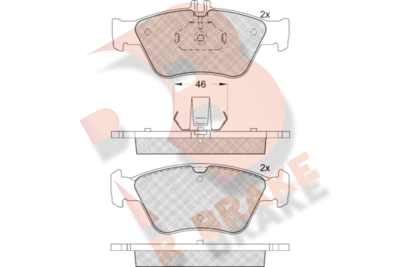 RB1115396 R BRAKE Комплект тормозных колодок, дисковый тормоз